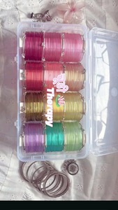 Bright Forever Fashion Silver Plated Jelly Glass Bangles Women Stylish Trendy Stackable Eco Friendly Unique Design - Product Image 5