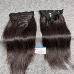GRAN OFERTA Extensiones de Cabello Natural Ondulado Liso con Clip 100% Doble Trama, Cabello Humano Vietnamita, Gran Stock, Sin Enredos, Sedoso - Product Image 5