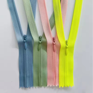 Fermeture éclair en nylon à extrémité fermée, bord en maille, fermeture éclair invisible, verrouillage automatique, couleur et longueur personnalisées - Product Image 5