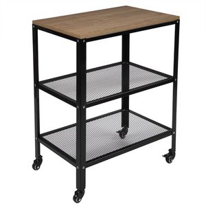 Carrello da Cucina a 3 Ripiani in Metallo con Ruote per Microonde, Scaffale per Pasticceria, Carrello Portaoggetti per Soggiorno - Product Image 4