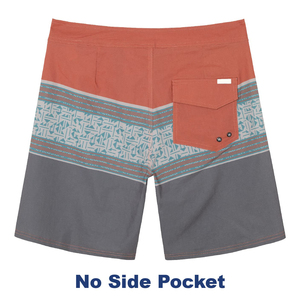 Heavy Duty Mens Surf Shorts Reinforced Stitching For Durability Quick Dry Fabric Boardshorts With Secure Zipper Pocket For <b>Keys</b> - Product Image 2