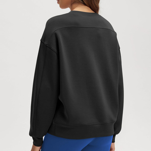 ANCHOR CLOTHING COMPANY Sweat-shirt ample en molleton anti-boulochage à col ras du cou pour femme, avec épaules tombantes et manches amples - Product Image 2