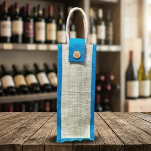 Bolsa de Yute de Primera Calidad para Botellas, Duradera, Ecológica y Reutilizable, para Vino, Bebidas y Regalos - Product Image 1