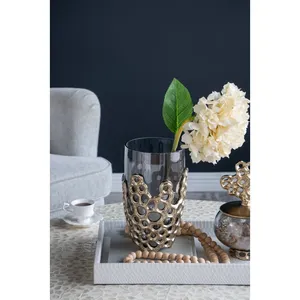 Modern Sculptural Iron Flower <b>Vase</b> Artistic Interior Styling Eco-Friendly Coastal <b>Decor</b> Zahid Exports Bulk Export - Product Image 5