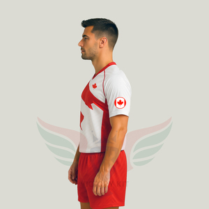 Conjunto de Uniforme de Fútbol Personalizado Canadá 2026 para Hombre y Mujer, Rojo y Blanco, Transpirable, de Secado Rápido, Ropa Deportiva OEM ODM - Product Image 5