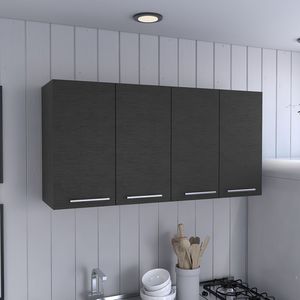 Mobile da Cucina a Quattro Ante Serie Durham con Finitura Wengue Nero - Product Image 1