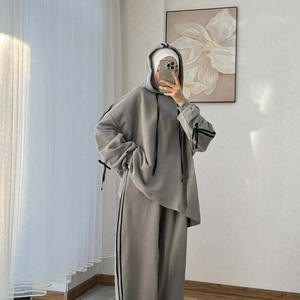 Vêtements de sport Abaya musulmane Ensemble deux pièces Hauts et pantalon large Tenue modeste musulmane Ensemble deux pièces pour femmes - Product Image 1