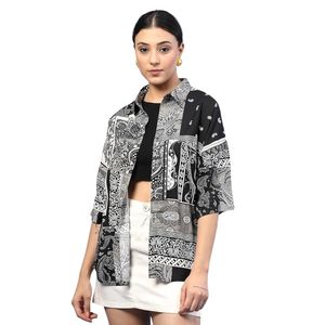 Printed Shirts for Women Half Sleeves Hawaiian Shirts for Women Summer Shirts Shirt for Women Regular Fit Casual Shirt - Product Image 1
