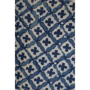 Indian Cotton Indigo Fabric Hand Block Printed Blue Textile by Yard <b>for</b> Apparel Quilts Home Decor - Product Image 6
