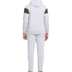 Ensemble de survêtement personnalisé pour homme, sweat-shirt à capuche gris et pantalon de jogging, vêtements de sport, tenue de fitness, ensemble d'entraînement décontracté pour homme - Product Image 3