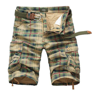 Shorts Cargo Sportifs Vintage en Toile pour Homme, Taille Élastique, Longueur Genou, Poches, Bas de Jambe Ajustables, Respirants - Product Image 3