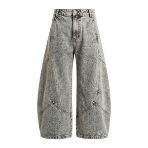 Mens Custom Baggy Washed Jeans Wholesale Skinny Fit <b>Denim</b> Pants Ripped Distressed Jeans Manufacturer Private Label Bulk Supply - Product Image 2