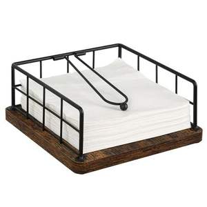 Nuevo Porta Servilletas Cuadrado de Metal Negro para Guardar Papel, Decoración para Restaurante, Sala de Estar o Dormitorio - Product Image 5