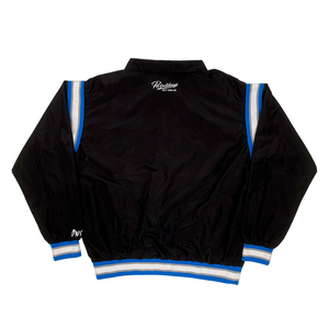 Conjunto Deportivo Informal para Hombre de Alta Calidad, Color Negro con Rayas Azules y Blancas, Chaqueta con Cierre Frontal y Pantalones Cortos, para Verano - Product Image 3