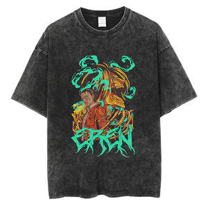 Camiseta Vintage de Algodón 100% de Alto Gramaje 260 GSM con Estampado Ácido, Lisa, Oversize, Ecológica, Estilo Urbano, Manga Corta para Hombre - Product Image 1