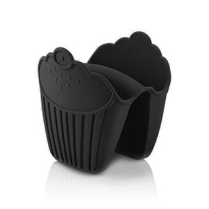 ถุงมือเตาอบซิลิโคน 2 ชิ้นฉนวนความร้อนกันลื่นสีเทา - Product Image 2