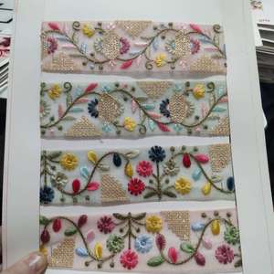 Dentelle brodée florale en gros, tissu de dentelle brodée de qualité supérieure pour la décoration de robes et vêtements, fournisseur textile - Product Image 2