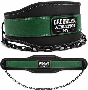 Custom Logo Genuine Leather Dip <b>Belt</b> with Metal <b>Chain</b> Adjustable Gym <b>Belt</b> for Strength Training Bodybuilding Powerlifting - Product Image 3