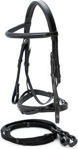 Brida de Cuero Marrón Premium para Caballo con Ribete Blanco, Diseño Moderno de Narquera Curva, Fabricación India, Precios al por Mayor Garantizados - Product Image 6