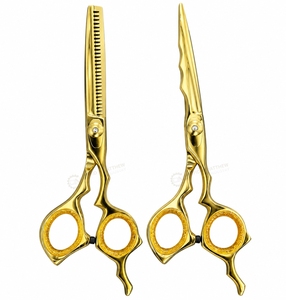 Ciseaux à cheveux professionnels Golden Hair pour la coupe et le coiffage, avec vis réglable et lames lisses - Product Image 3