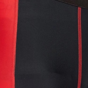 Nouveau Legging de Compression Long Homme Tendance et Frais Noir avec Panneaux Rouges Taille Élastique Spandex Polyester Motif Uni - Product Image 5