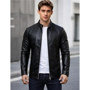 Chaqueta de cuero de primera calidad para hombre, chaqueta de cuero vacuno a la moda, chaqueta bomber de invierno para motociclismo para hombre - Product Image 4