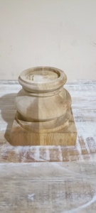 Traditional Wooden Cross with Wooden Round Beads <b>Strings</b> 100 CMS White and <b>Black</b> Factory - Product Image 3