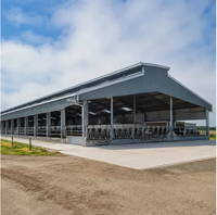 Bâtiment préfabriqué en acier galvanisé à faible coût QCF192 pour élevage de volailles / abri pour vaches / abri pour moutons