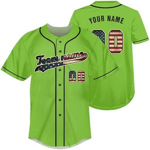Camiseta de Béisbol Personalizada al por Mayor, de Manga Corta, 100% Poliéster, Sublimada, para Hombre y Jóvenes, con Botones, para Equipos - Product Image 1