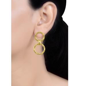 Boucles d'oreilles vintage en laiton faites à la main très demandées pour femmes, bijoux ethniques légers pour usage quotidien et occasions festives, en vente - Product Image 1