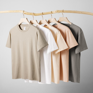 Camiseta de Hombre 100% Algodón, Manga Corta, Cuello Redondo, Corte Regular, Transpirable, Lisa, Informal, Estilo Urbano - Product Image 5
