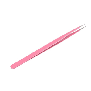 Pince à épiler en acier inoxydable avec logo personnalisé, pointe fine et lisse, antistatique, durable, 10 mm de longueur, pour cils - Product Image 6