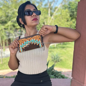 คลัทช์หนังขนเฟอร์เครื่องมือสีสำหรับผู้หญิงใหม่สไตล์ตะวันตกกระเป๋าเงินหนังเครื่องมือขายดีกระเป๋าสตางค์ที่ไม่ซ้ำใคร - Product Image 2