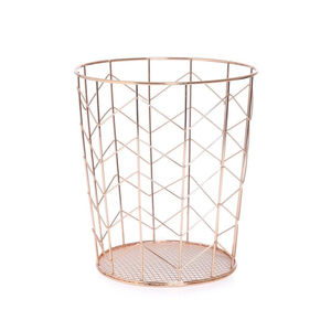 Panier à linge roulant moderne en fer doré, chariot de rangement en fil métallique moderne avec roues universelles pour la maison et l'hôtel - Product Image 6