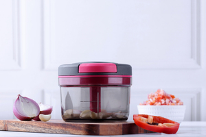 Hachoir manuel compact pour légumes, coupe-oignon à tirette, mixeur de cuisine pour hacher noix, herbes et salsa - Product Image 4