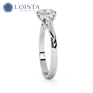 Anillo de compromiso con diamante cultivado en laboratorio de 2.0 quilates con certificado IGI, en forma de corazón, de oro macizo, anillo de propuesta con diamante cultivado en laboratorio. - Product Image 2