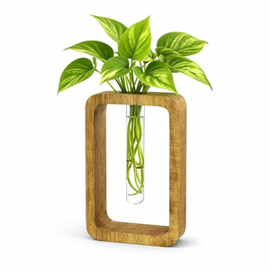 Macetero y Soporte para Plantas de Madera Estilo Art Deco Creativo con Florero de Pared Ecológico Hecho a Mano y Soporte para Macetas - Product Image 4