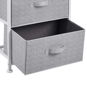Basics Fabric <b>4</b> <b>Drawer</b> <b>Storage</b> Organizer | Closet <b>Storage</b> Unit with Metal Frame White Finish - Product Image 1