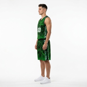 Custom Sublimated Basketball Uniform Set Breathable Mesh Jersey and Shorts Wholesale Athletic Team Training Apparel <b>Printed</b> Play - Product Image 3