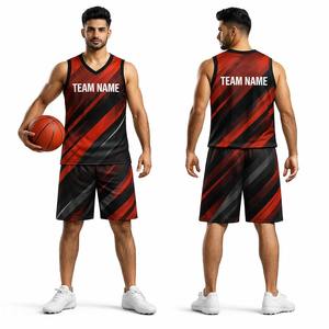 Hot verkopende op maat gemaakte ademende plus size zomer basketbaluniform teamkleding 100% polyester heren basketbaluniform set - Product Image 1