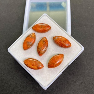พลอยสีส้มโมฮาเวรูปทรงมาร์คีสแบบคาโบชองสำหรับทำเครื่องประดับ - Product Image 4