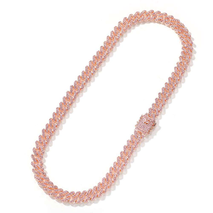 Cadena Cubana de Moissanita y Diamantes, Plata 925, Oro Rosa, Collar Iced Out, Joyería de Lujo Hip Hop para Hombre y Mujer, Regalo - Product Image 6