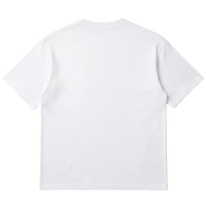 Camiseta Blanca de Manga Corta para Hombre, Logotipo Minimalista en el Pecho, Cuello Redondo de Algodón, Estilo Casual para Uso Diario, Estilo Urbano, Venta al Por Mayor, Suministro OEM - Product Image 2