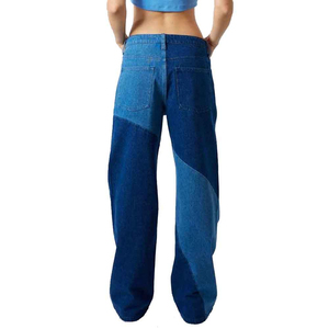 Jean en denim décontracté personnalisé de la meilleure qualité 2026 pour femme – Respirant, élégant, déchiré, à lacets, bleu foncé, grandes tailles disponibles - Product Image 2