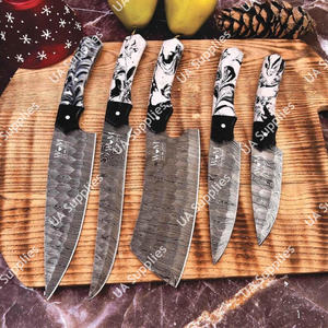 Cuchillo de Chef Único Hecho a Mano de Acero de Damasco con Hoja Forjada de Espiga Completa, Ligero, Multiusos, Ecológico, Duradero y Afilado como una Navaja - Product Image 6