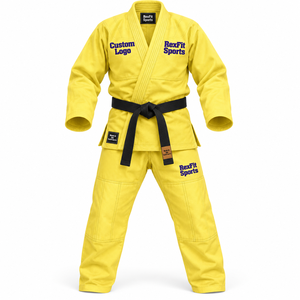 Uniforme de Artes Marciales BJJ Personalizado, Kimono de Jiu Jitsu Brasileño Bordado para Entrenamiento, Conjunto de Chaqueta, Pantalones y Cinturón OEM - Product Image 1