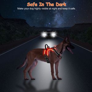 Rechargeable LED <b>Light</b>-Up Dog Harness No <b>Pull</b> Dog Vest with <b>Handle</b> for Small Medium & Large Dogs - Product Image 6