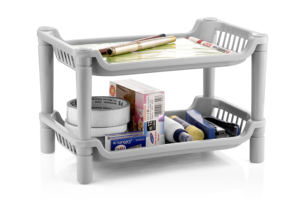 Space Saving <b>Plastic</b> Rack Organizer for Home Storage Lightweight <b>Plastic</b> Storage Rack Shelf Organizer - Product Image 3