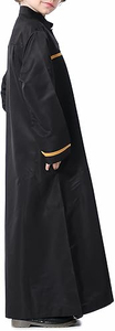 Black Color Kids <b>Thobe</b> Muslim Dress Cotton Polyester Islamic Thobes Kids Clothing for Boys Breathable Wholesale OEM ODM - Product Image 4