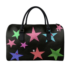 Bolsa de Viaje de PU para Mujer, Moderna, con Estampado de Leopardo y Diseño de Labios Rojos, Resistente al Agua, con Doble Asa - Product Image 2